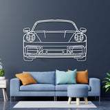 911 Model 992 Front View Metal Car Wall Art - NC0865