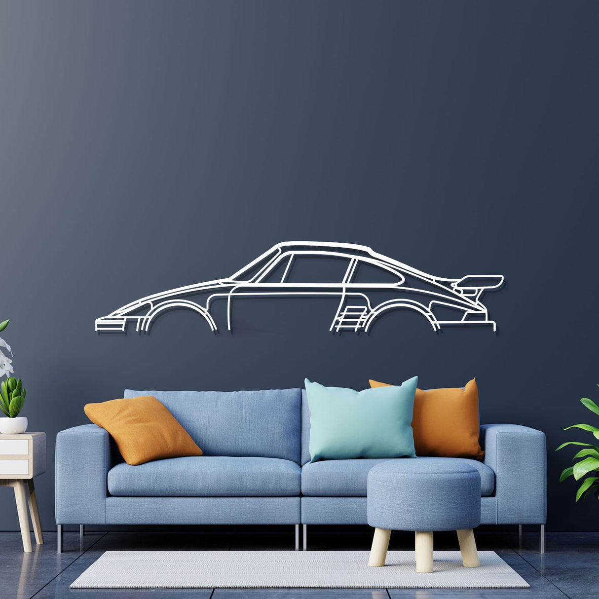 911 Flat Nose 1973 Classic Metal Car Wall Art - NC0847