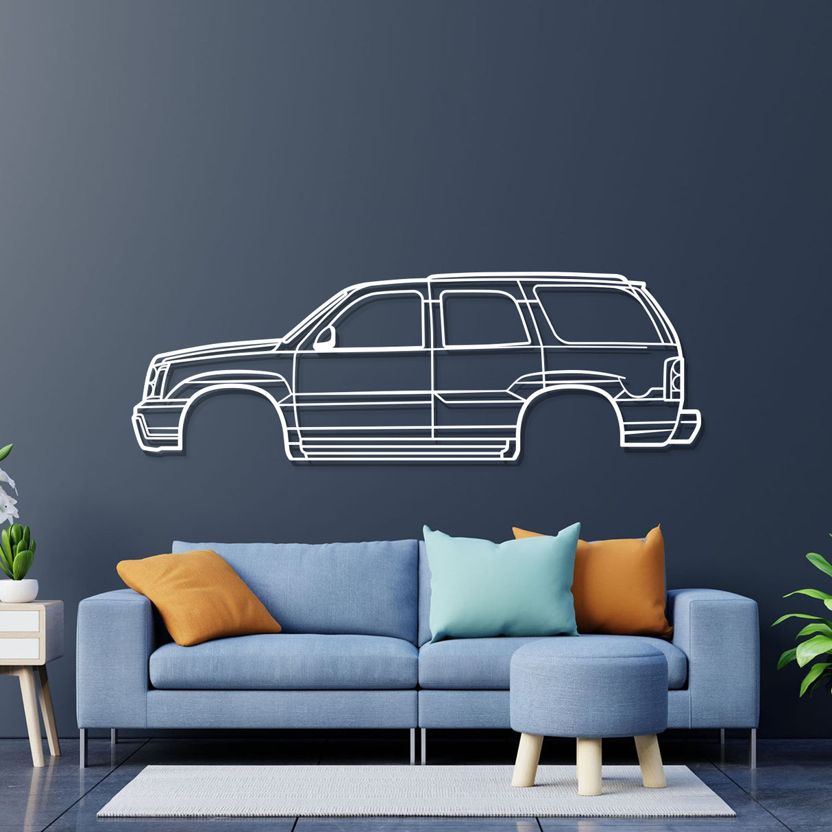 2002 Escalade 2nd Gen Metal Car Wall Art - NC0299