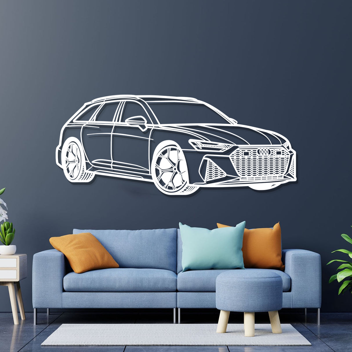 RS6 Perspective Metal Car Wall Art - NC0426