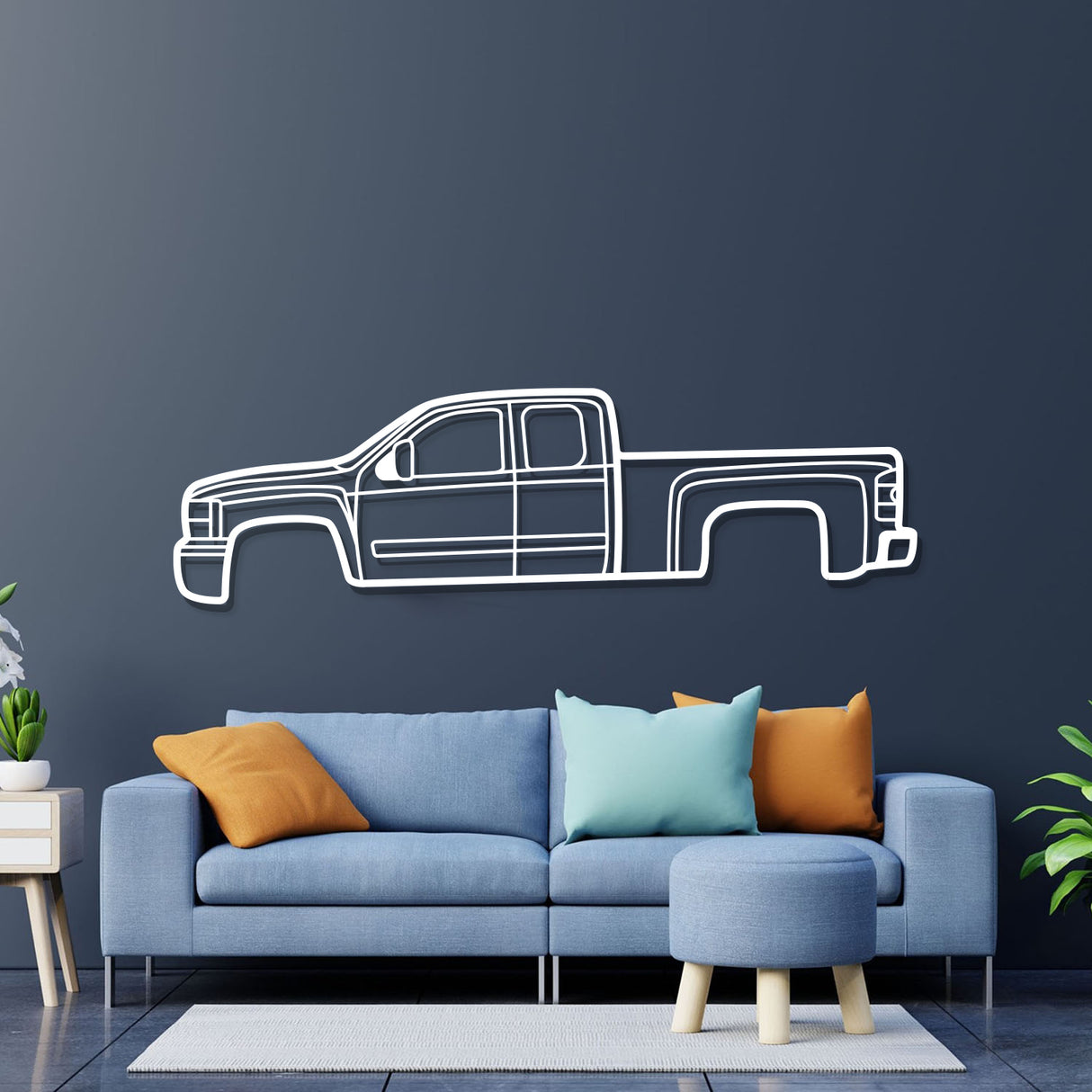 2007 Silverado 2500HD Metal Car Wall Art - NC0351