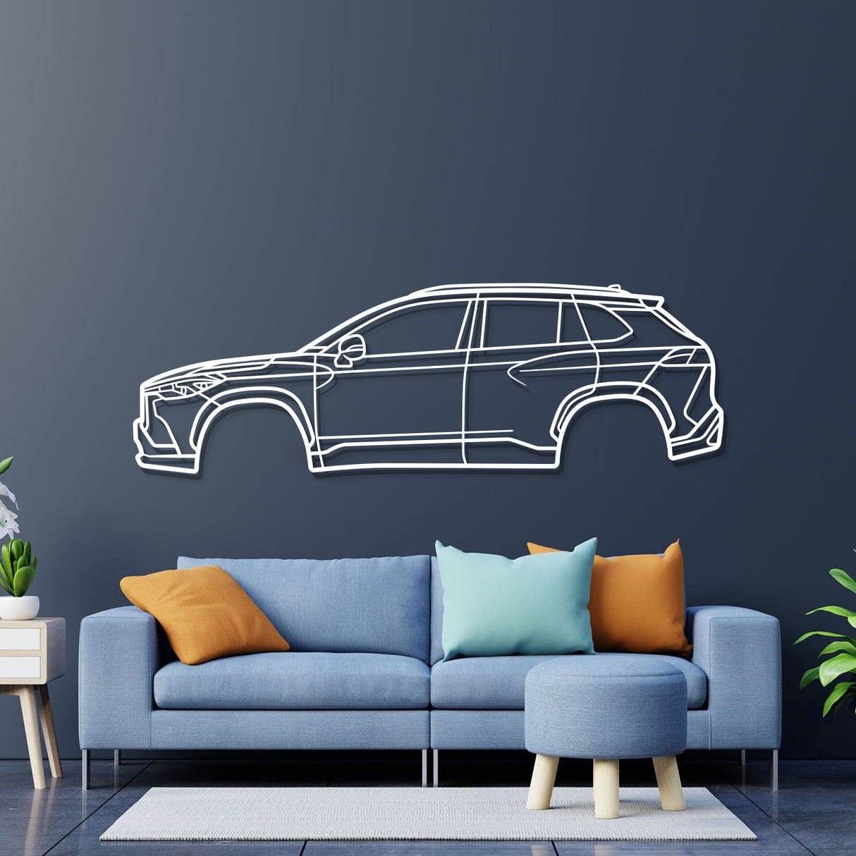 2022 Corolla Cross 1st Gen (XG10) Metal Car Wall Art - NC0777