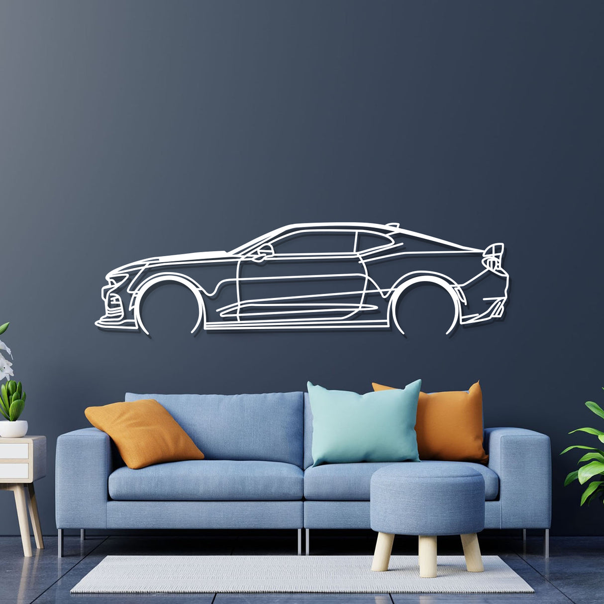 Camaro SS 1LE Detailed Metal Car Wall Art - NC0892