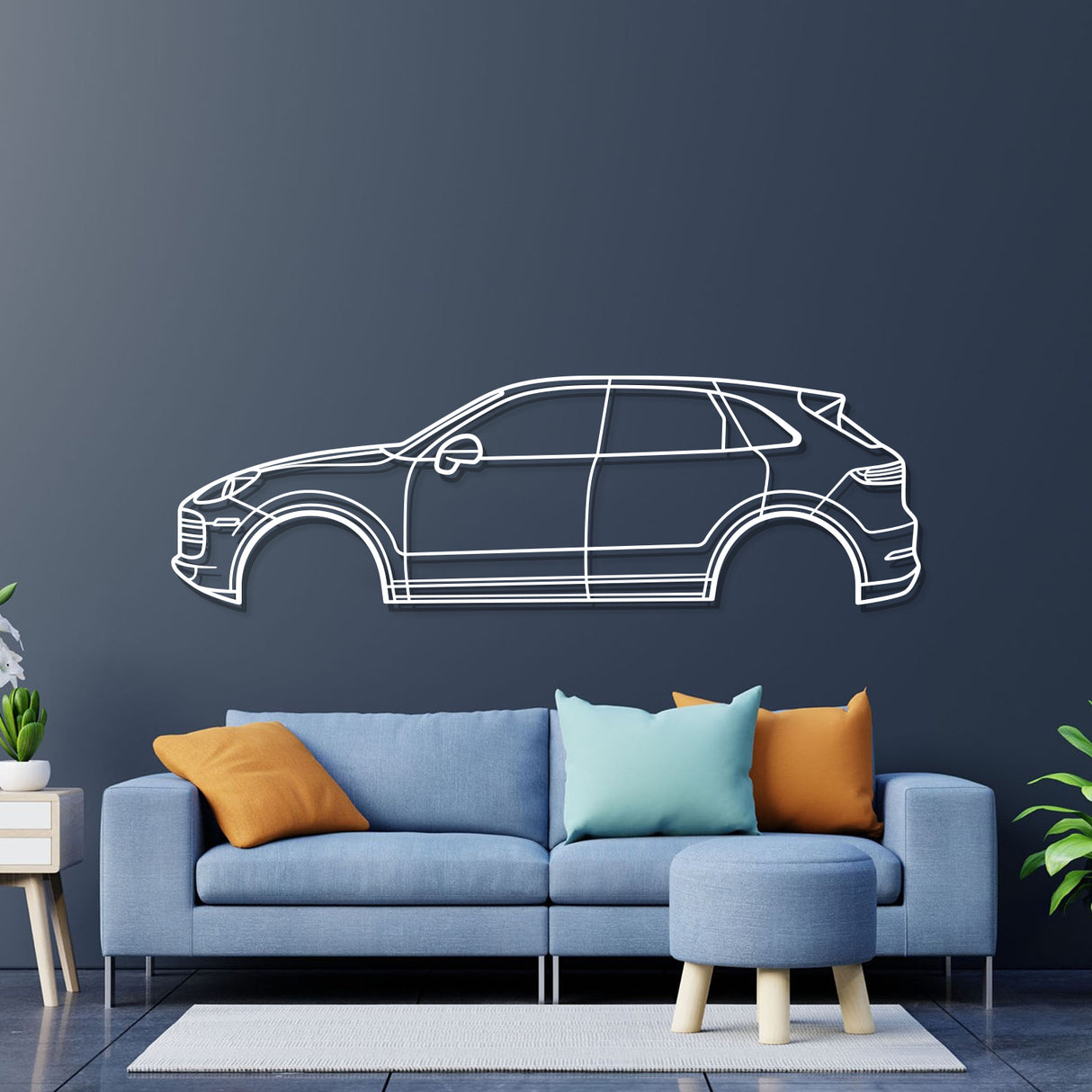 2019 Cayenne 3rd Gen Metal Car Wall Art - NC0650