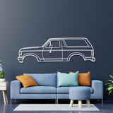 1987 Bronco 4th Gen Metal Car Wall Art - NC0210