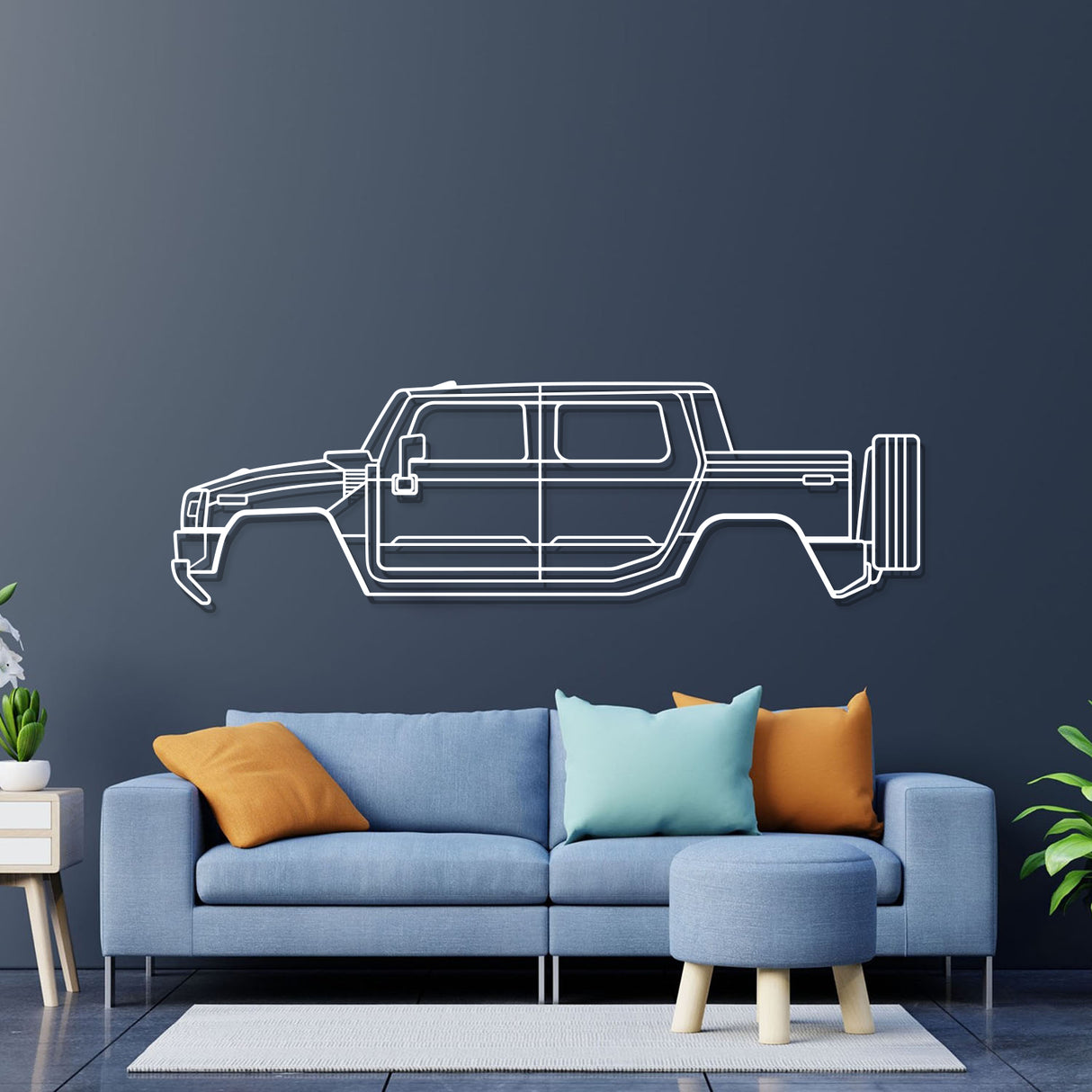 2010 H2 SUT Metal Car Wall Art - NC0405