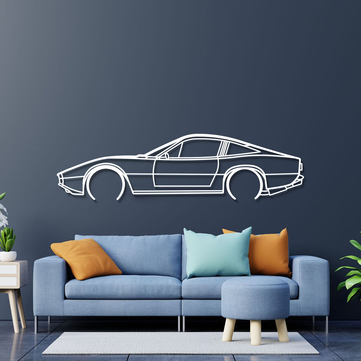 1972 365 GTC4 Metal Car Wall Art - NC0144