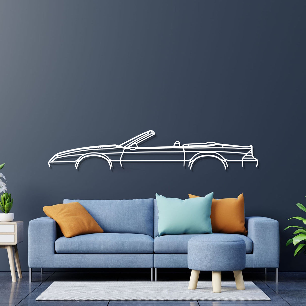 1989 Camaro Convertible Metal Car Wall Art - NC0222