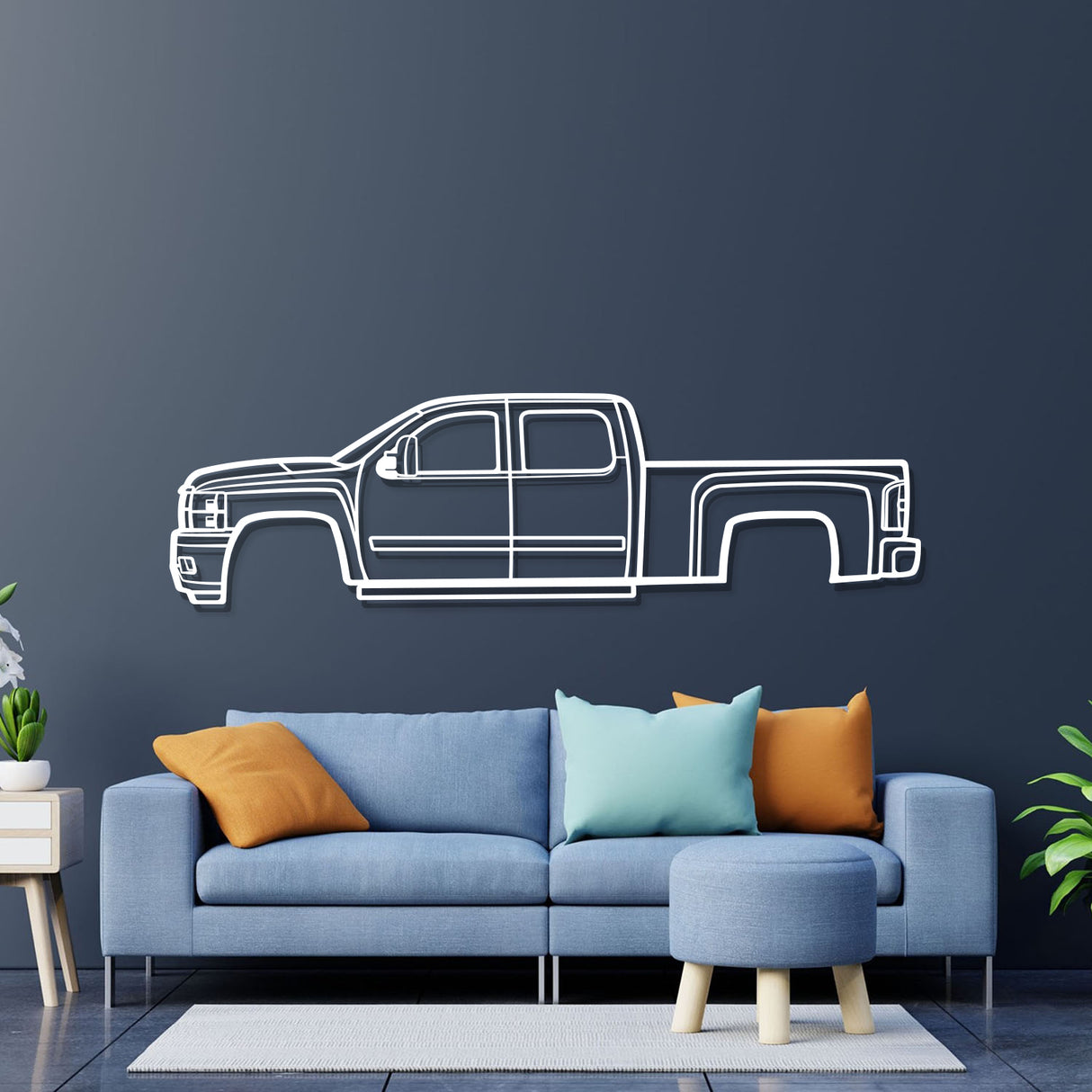 2008 Silverado 2500 HD Metal Car Wall Art - NC0377