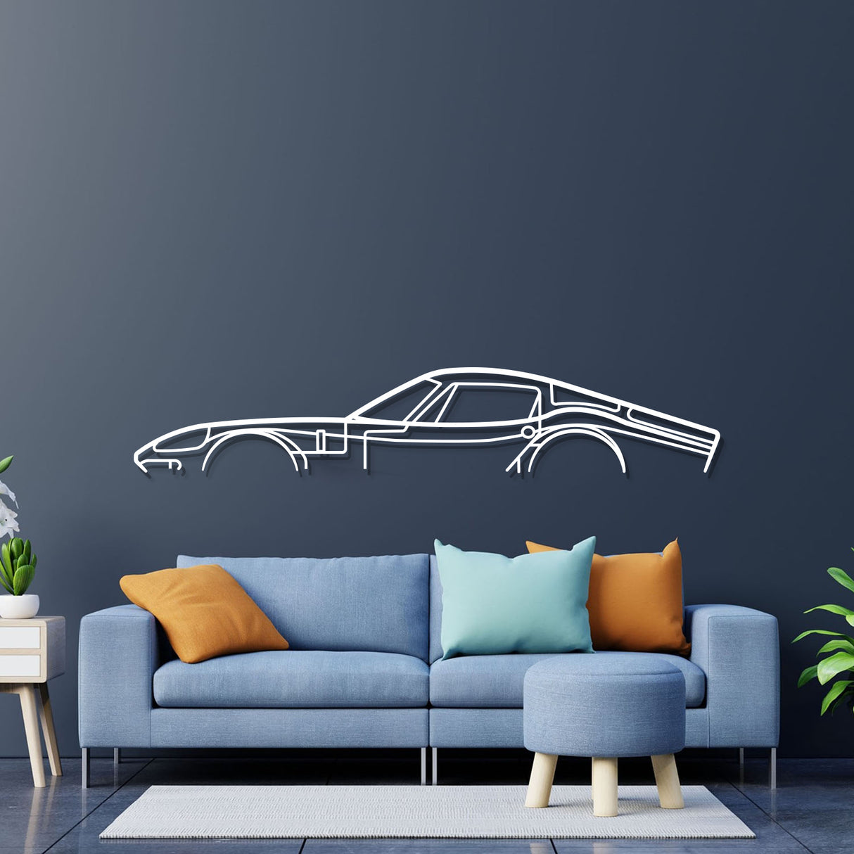 1966 1800 GT Metal Car Wall Art - NC0078