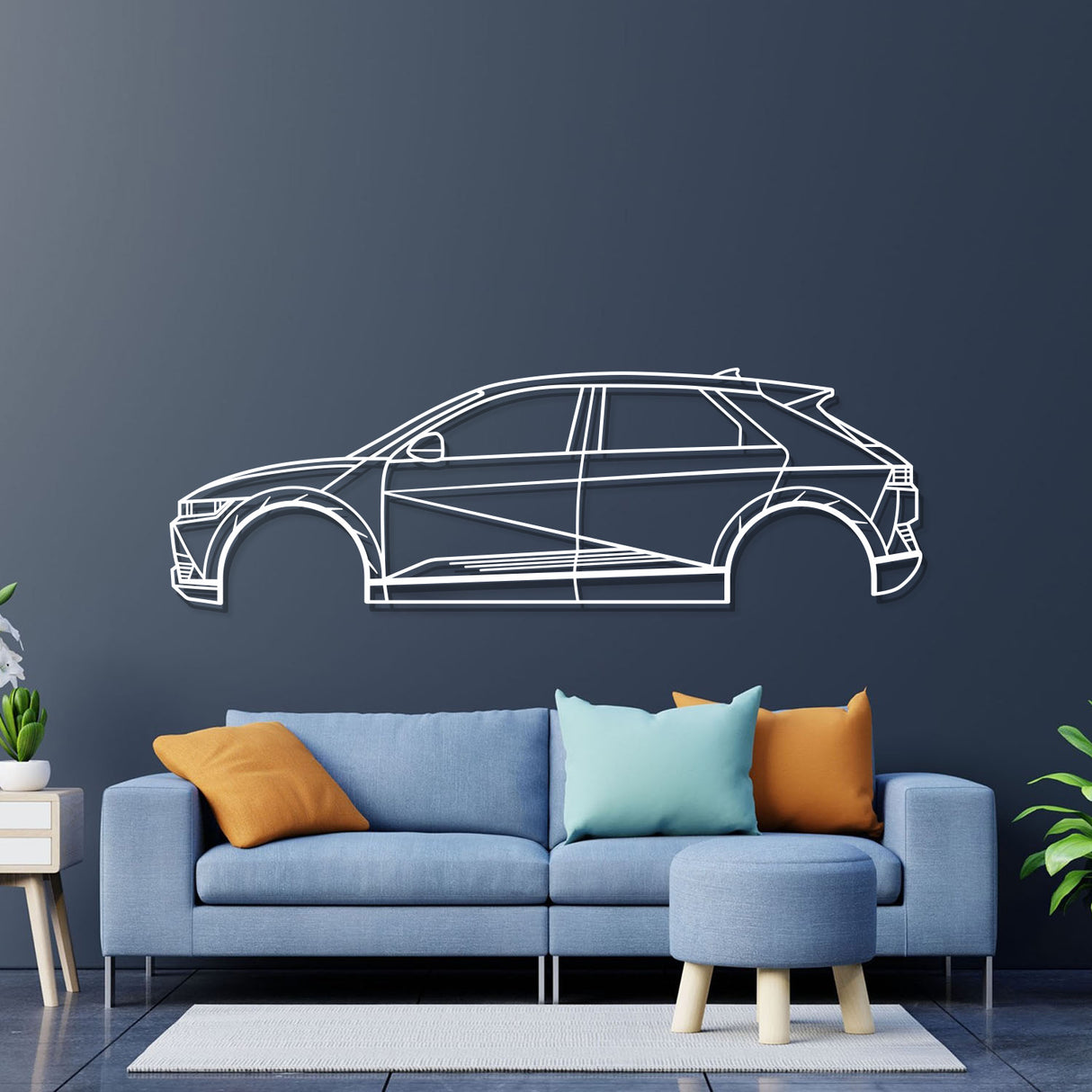 2022 Ioniq 5 1st Gen (NE) Metal Car Wall Art - NC0793