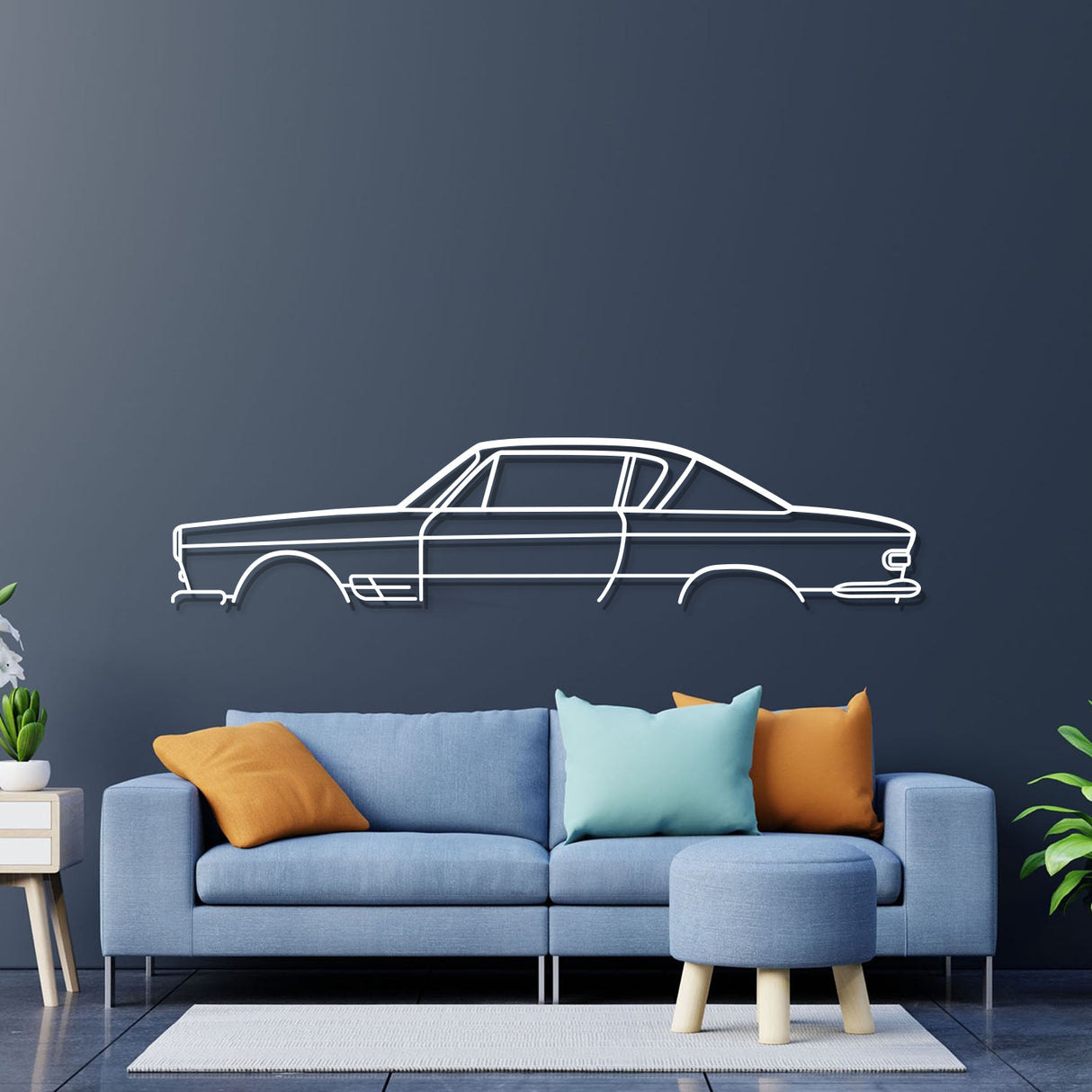 1966 2300 Classic Metal Car Wall Art - NC0079