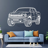 Raptor Perspective Metal Car Wall Art - NC0444