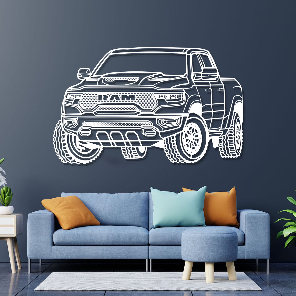 2024 RAM 1500 TRX Perspective Metal Car Wall Art - NC0468