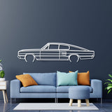 1966 Charger 383 4B Fastback Metal Car Wall Art - NC0082