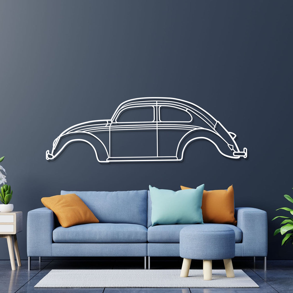 1963 Beetle Metal Car Wall Art - NC0067