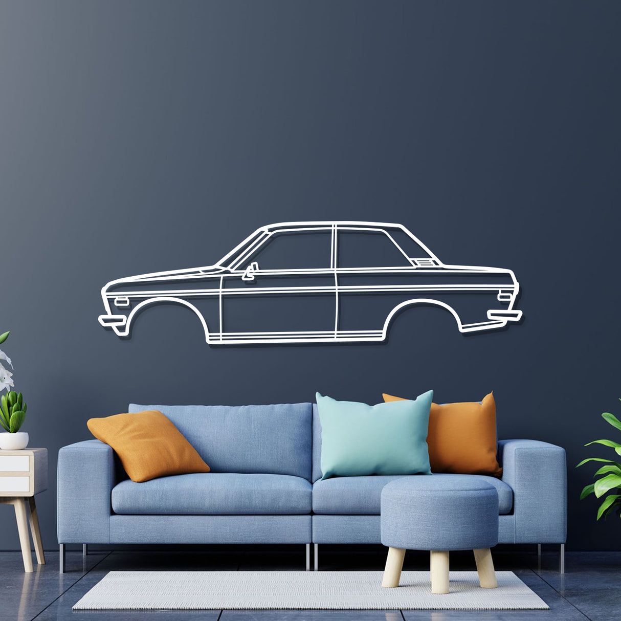 1970 Datsun 510 Metal Car Wall Art - NC0132