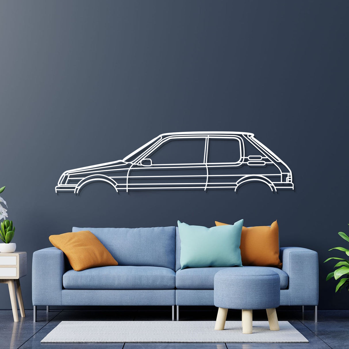 205 GTI Classic Metal Car Wall Art - NC0827