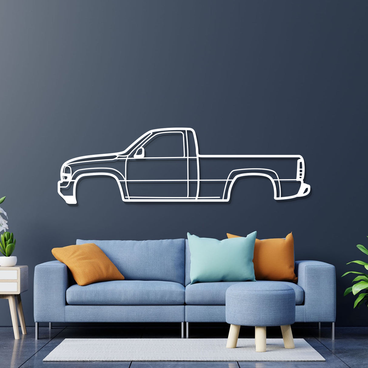 1999 Sierra 1500 2nd Gen Metal Car Wall Art - NC0277