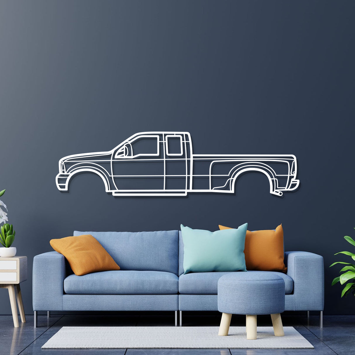 1999 F-350 Super Duty 1st Gen Metal Car Wall Art - NC0275