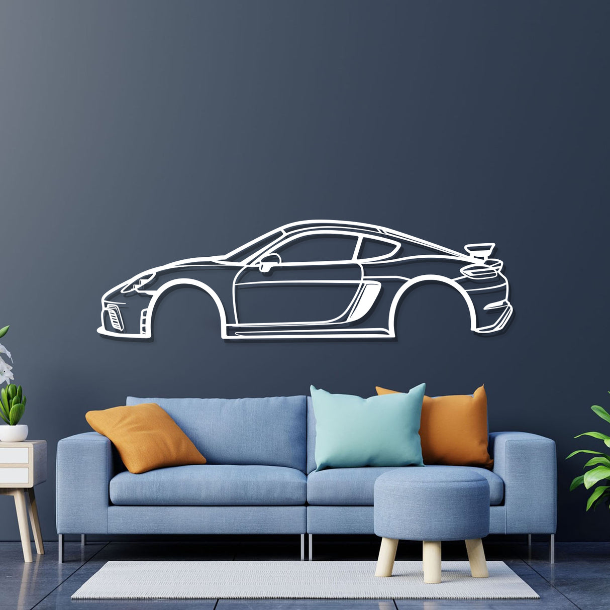 2020 Cayman 981 GT4 Metal Car Wall Art - NC0696