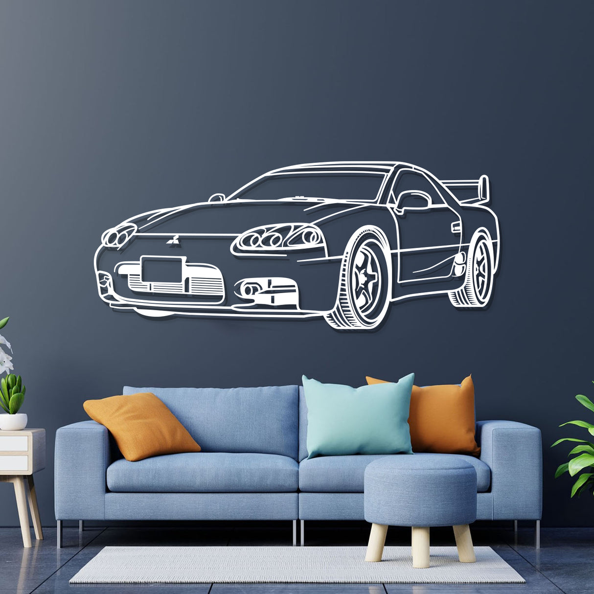 1999 3000GT Perspective Metal Car Wall Art - NC0455