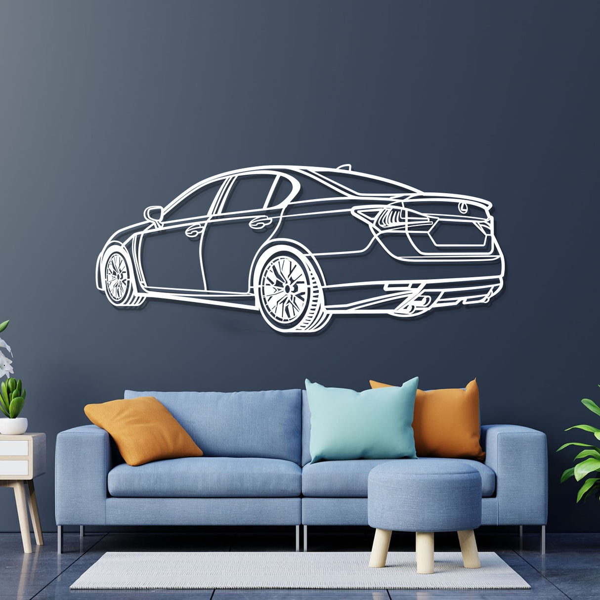 2022 GS F Perspective Metal Car Wall Art - NC0450