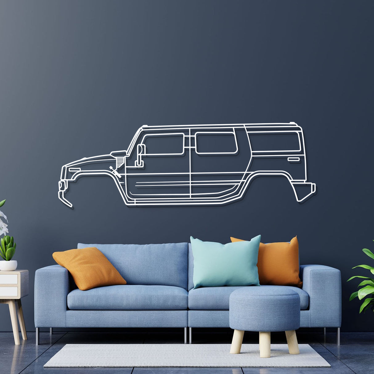 2010 H2 Metal Car Wall Art - NC0404