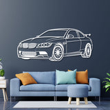 E92 M3 Perspective Metal Car Wall Art - NC0430