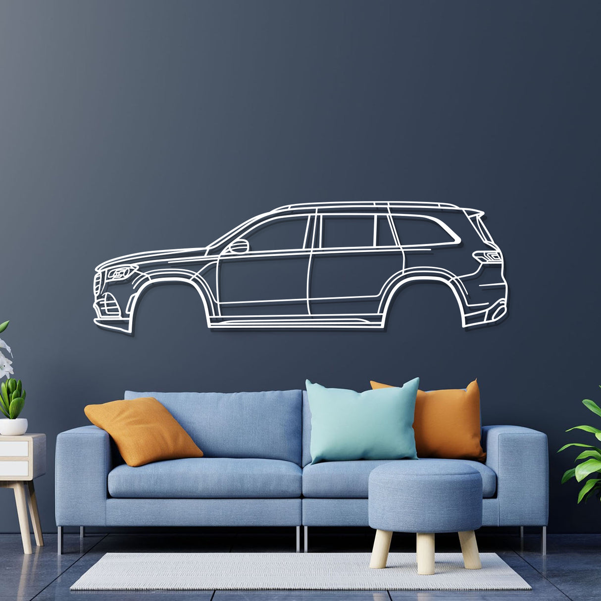 2020 GLS-Class SUV X167 (3rd Gen) Metal Car Wall Art - NC0711