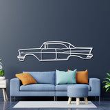 1957 Belair Sedan Metal Car Wall Art - NC0048