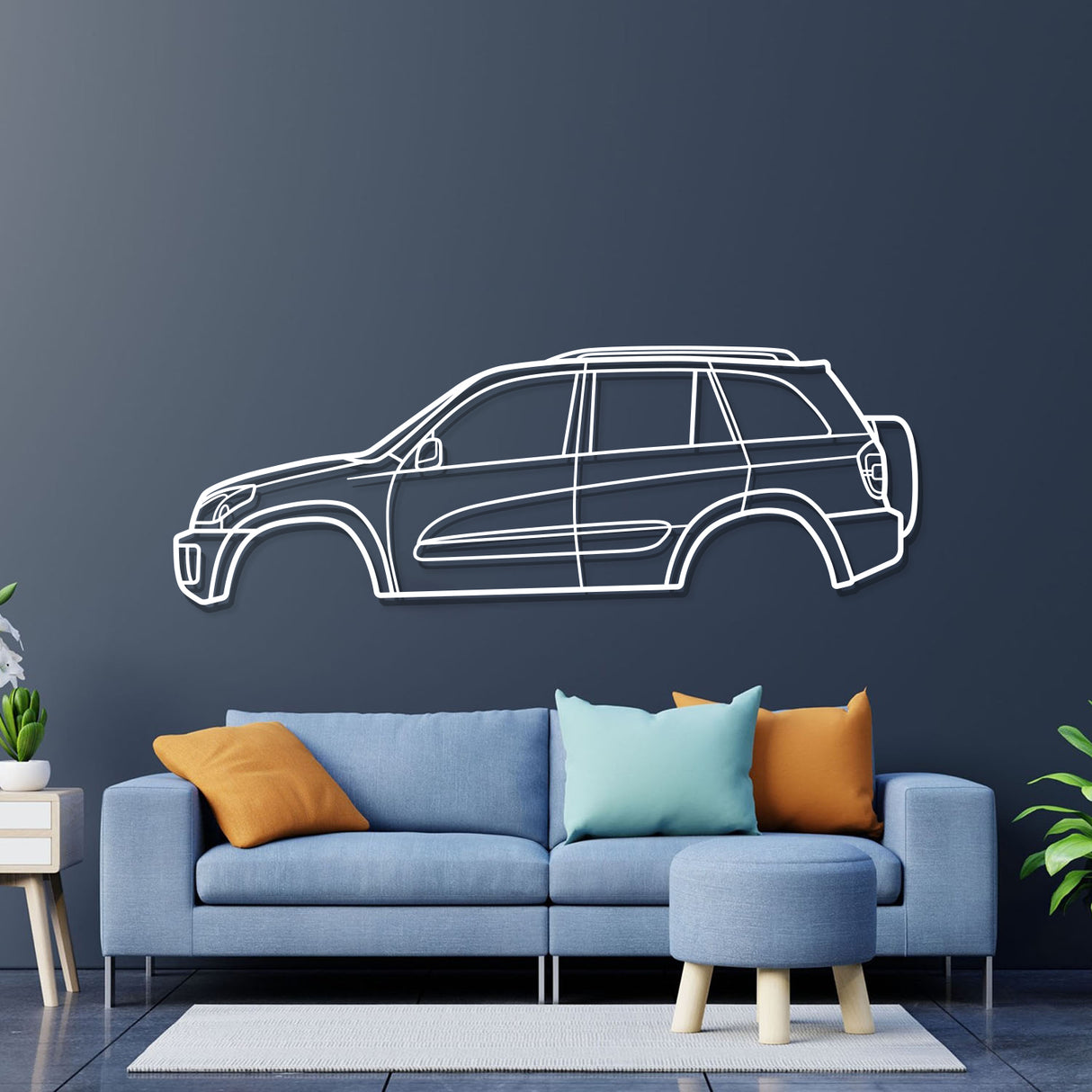 2001 RAV4 2nd Gen (XA20) Metal Car Wall Art - NC0291