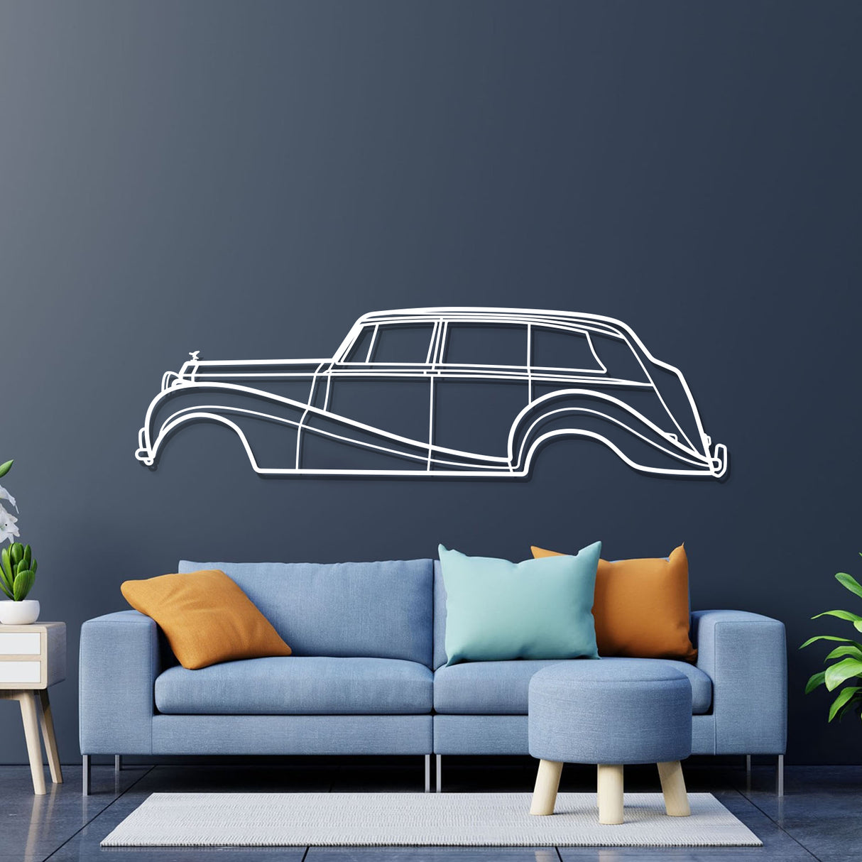 1946 Silver Wraith Metal Car Wall Art - NC0024