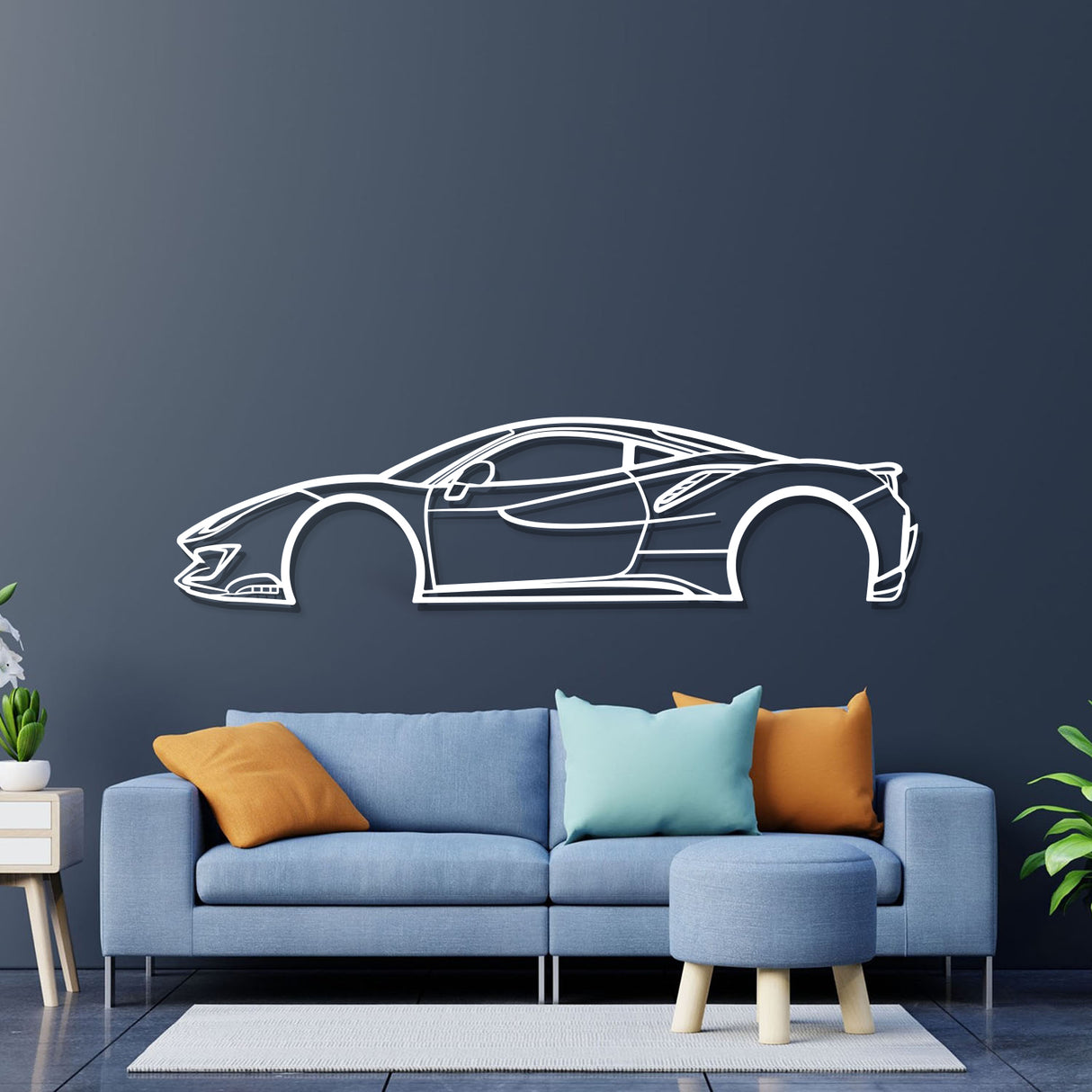 2019  488 PISTA Metal Car Wall Art - NC0640