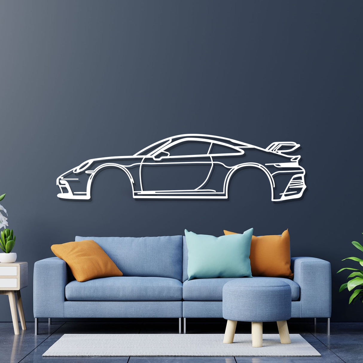 911 GT3 Model 992 Metal Car Wall Art - NC0855