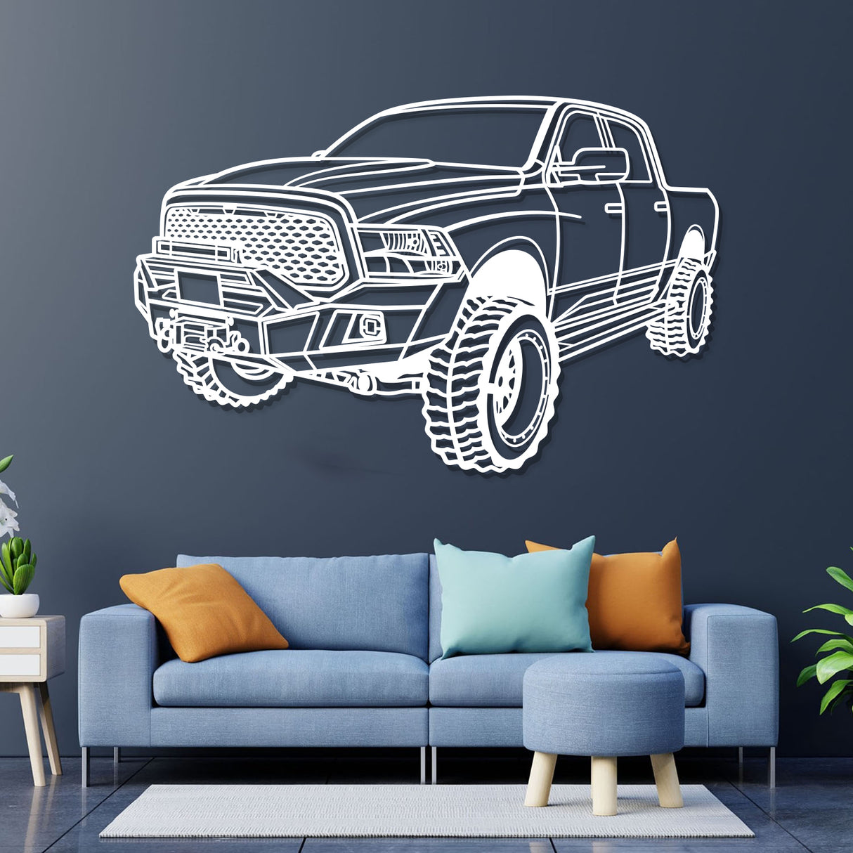 2016 RAM 1500 Perspective Metal Car Wall Art - NC0434