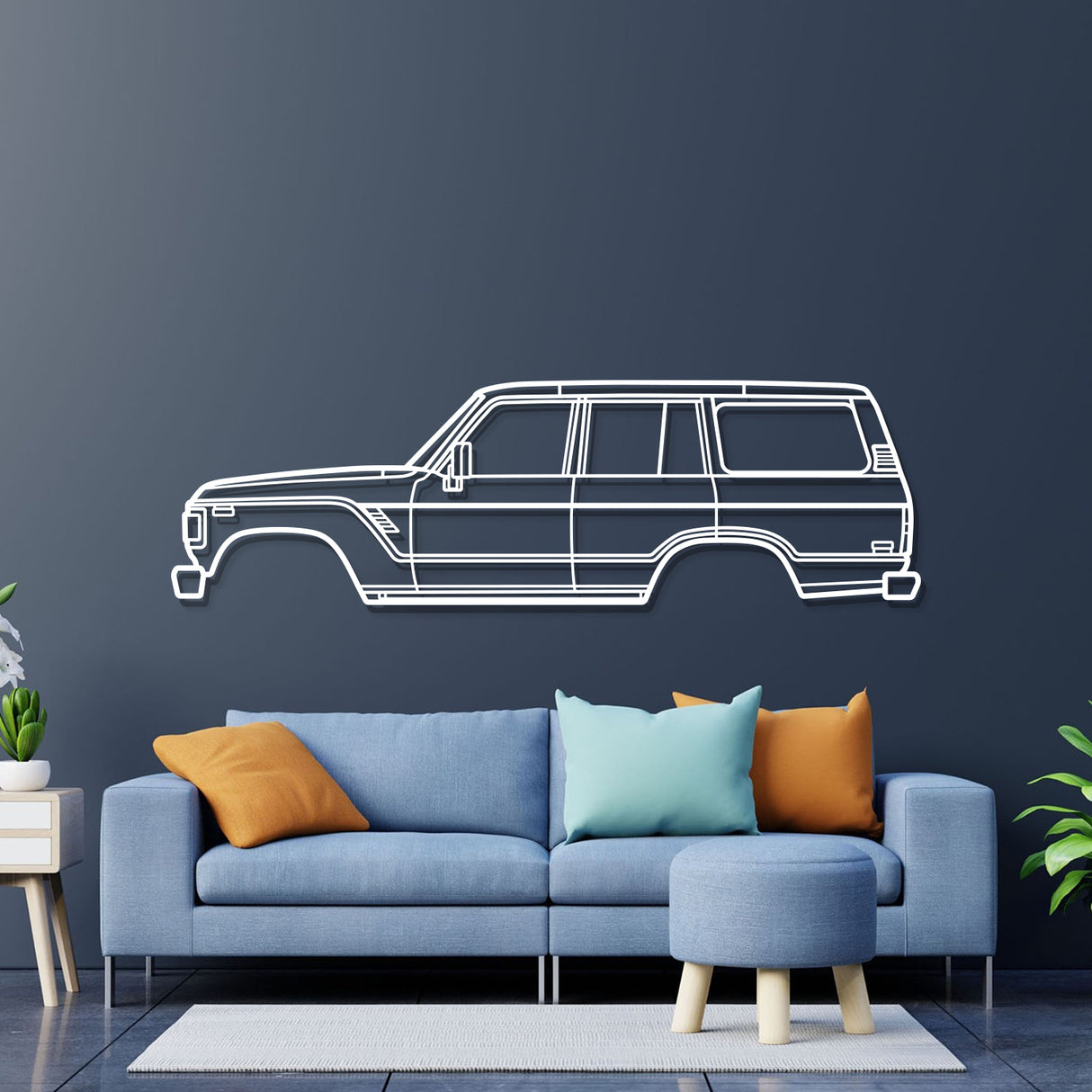 1980 Land Cruiser 4th Gen (J60) Metal Car Wall Art - NC0190