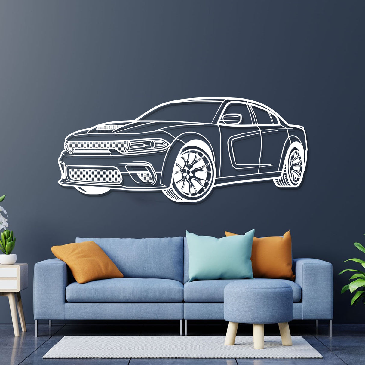 2023 Charger Perspective Metal Car Wall Art - NC0436