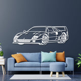 F40 Perspective Metal Car Wall Art - NC0438