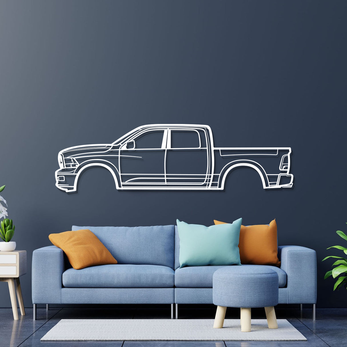 2013 Ram 1500 HEMI Metal Car Wall Art - NC0485