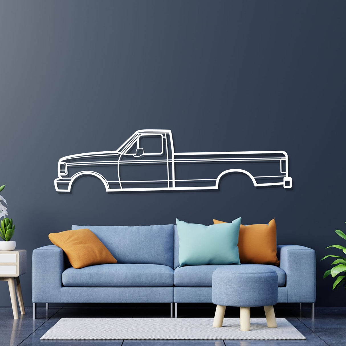 1992 F-150 9th Gen Metal Car Wall Art - NC0240