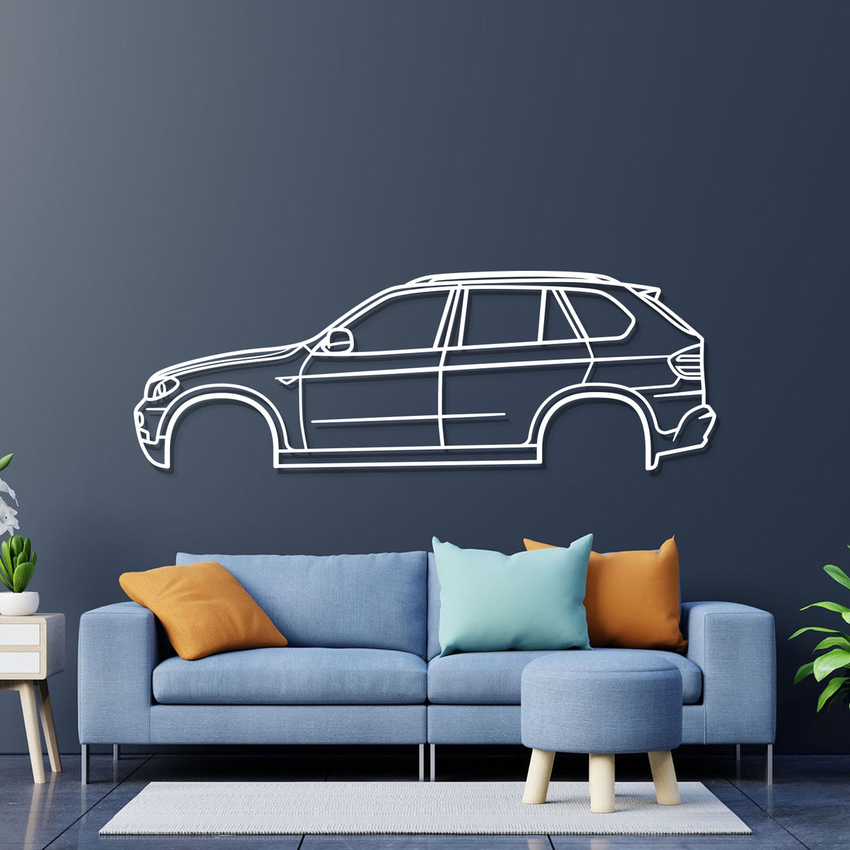 2007 X5 E70 2nd Gen Metal Car Wall Art - NC0356