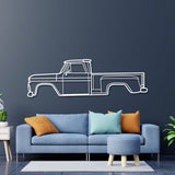 1965 C10 Stepside Pickup Metal Car Wall Art - NC0072