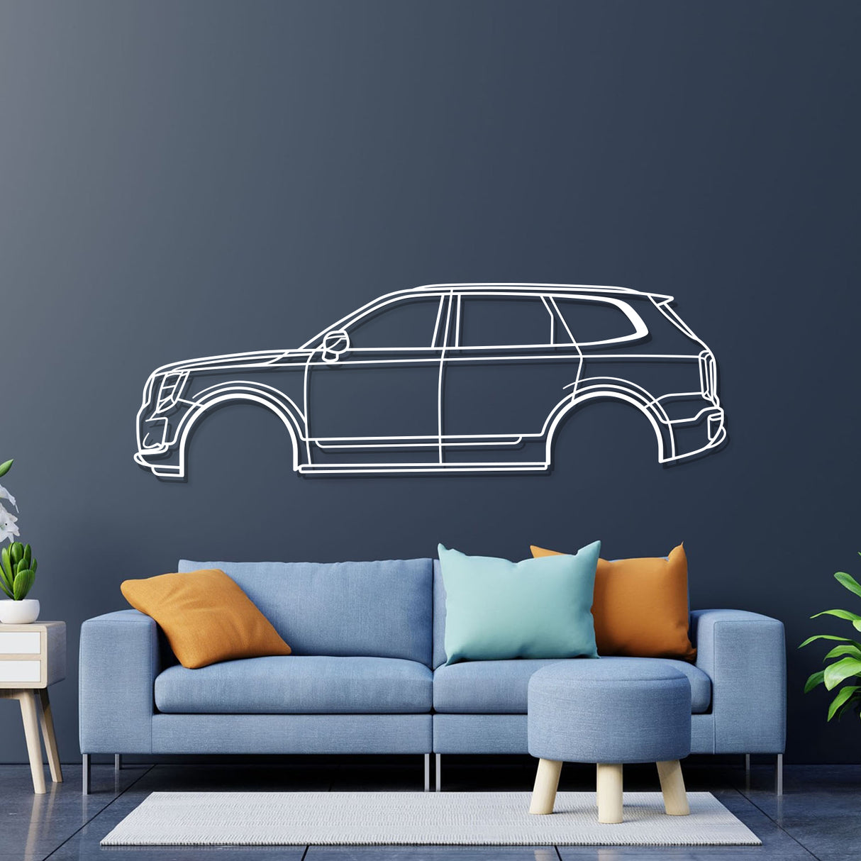 2020 Telluride 1st Gen Metal Car Wall Art - NC0724