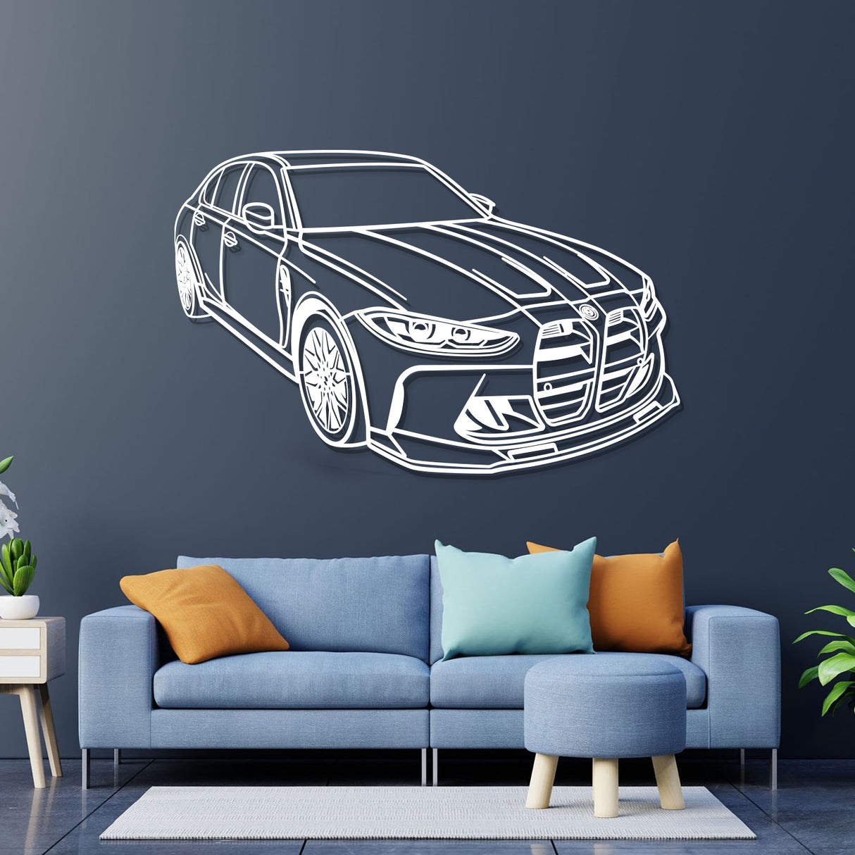 2021 M3 G80 Competition Perspective Metal Car Wall Art - NC0467