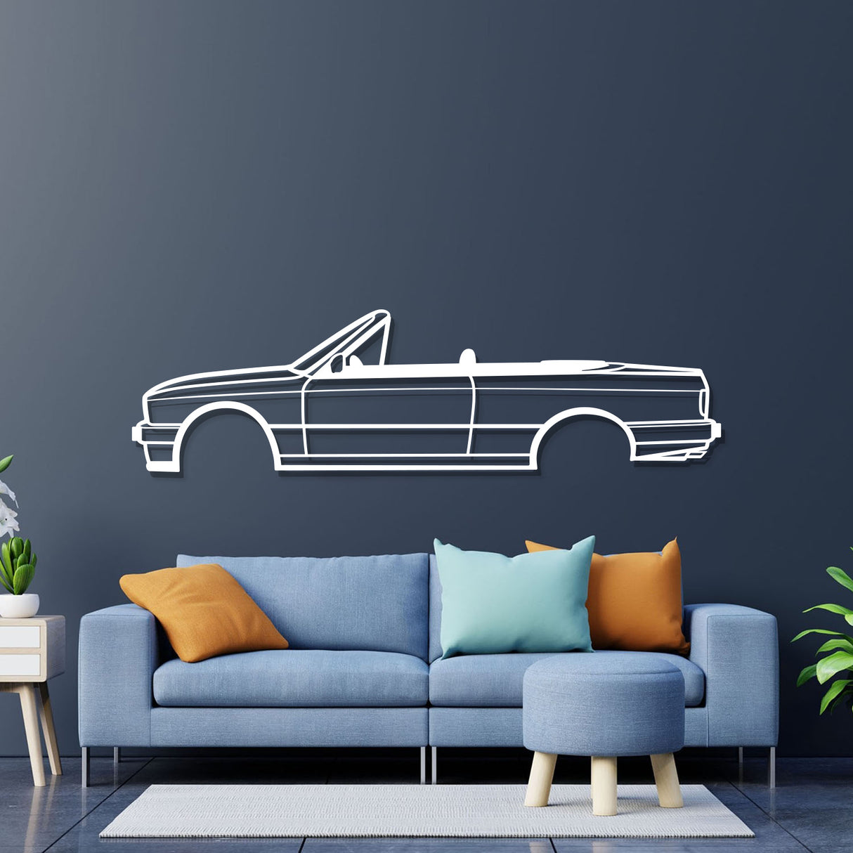 E30 Cabrio Metal Car Wall Art - NC0932