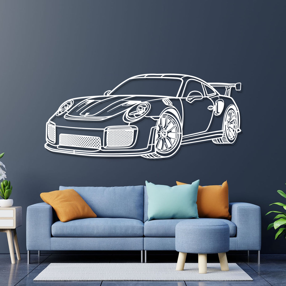 2018 GT2 RS Perspective Metal Car Wall Art - NC0461