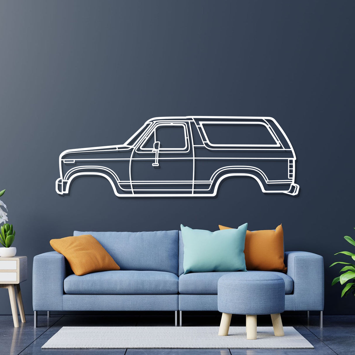 1983 Bronco Metal Car Wall Art - NC0196