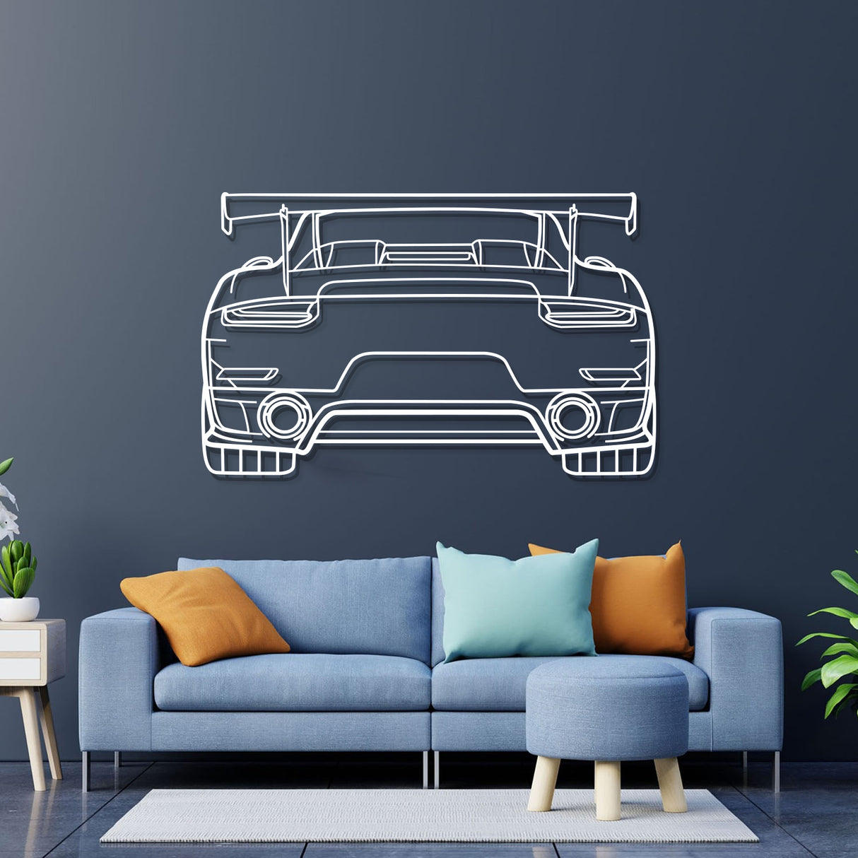 911 GT2 RS Model 991 Back Metal Car Wall Art - NC0850