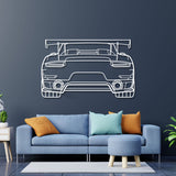 911 GT2 RS Model 991 Back Metal Car Wall Art - NC0850